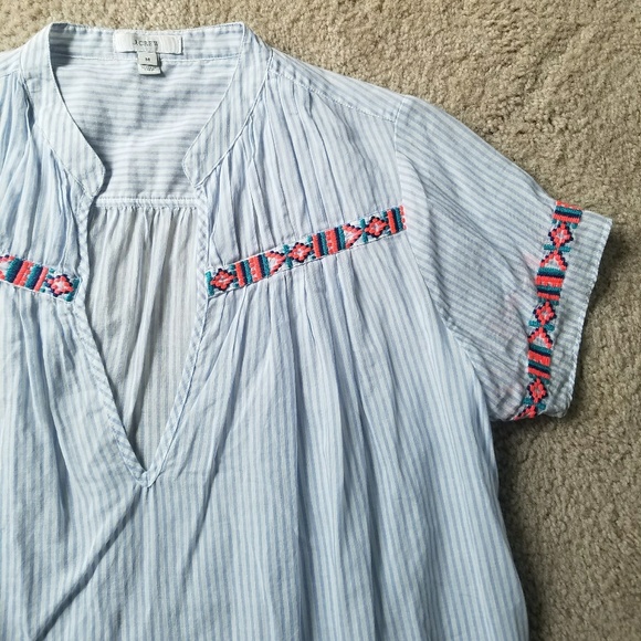 J. Crew Tops - J. Crew Pinstripe Tunic